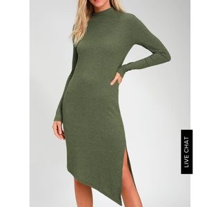 NWT Lulus Ribbed Midi Dress